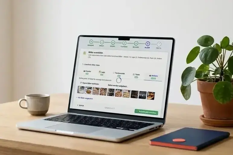 Schritt 2: Die KI erstellt Texte, Bilder und Layout der Website